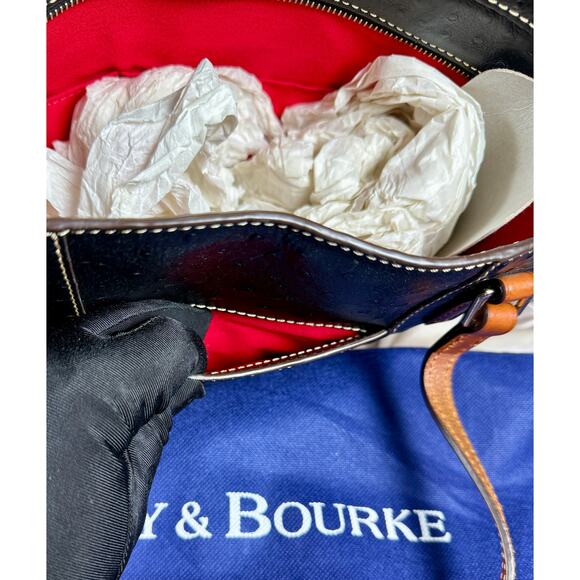 NWOT Dooney & Bourke Small Lexington Tote in Ostrich-Embossed Leather - Picture 15 of 16